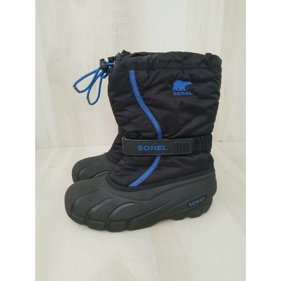 Men's Sorel 1638081010  Black/Blue Snow Boots Size 6 - Picture 3 of 7